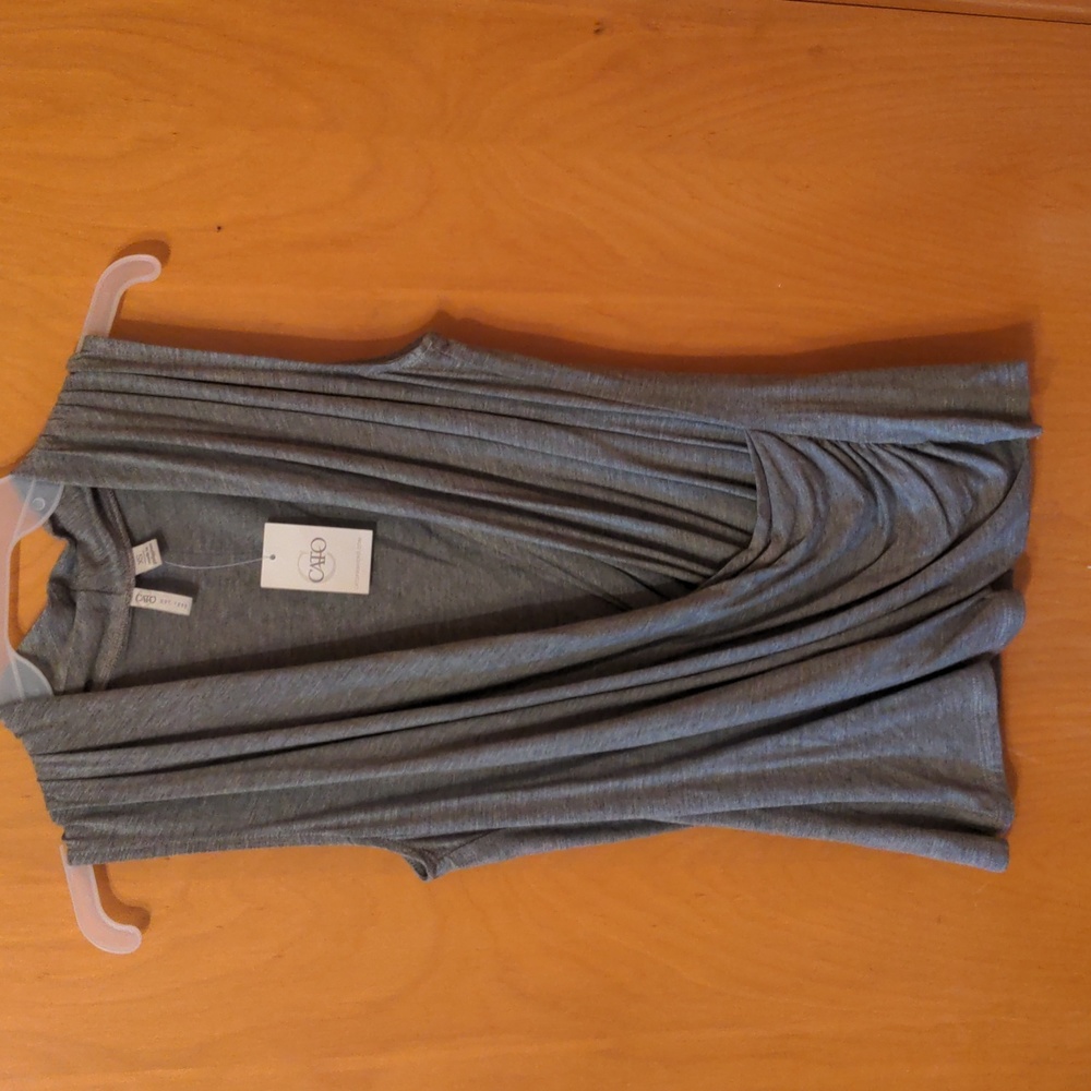 Cato gray crossover sleeveless shirt